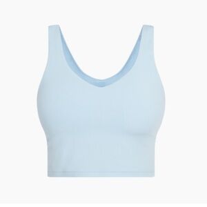 OFFLINE By Aerie Real Me Low Key
Longline Sports Bra in Eyelet Blue